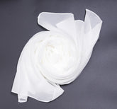 GEORGETTE SCARF - PURE WHITE